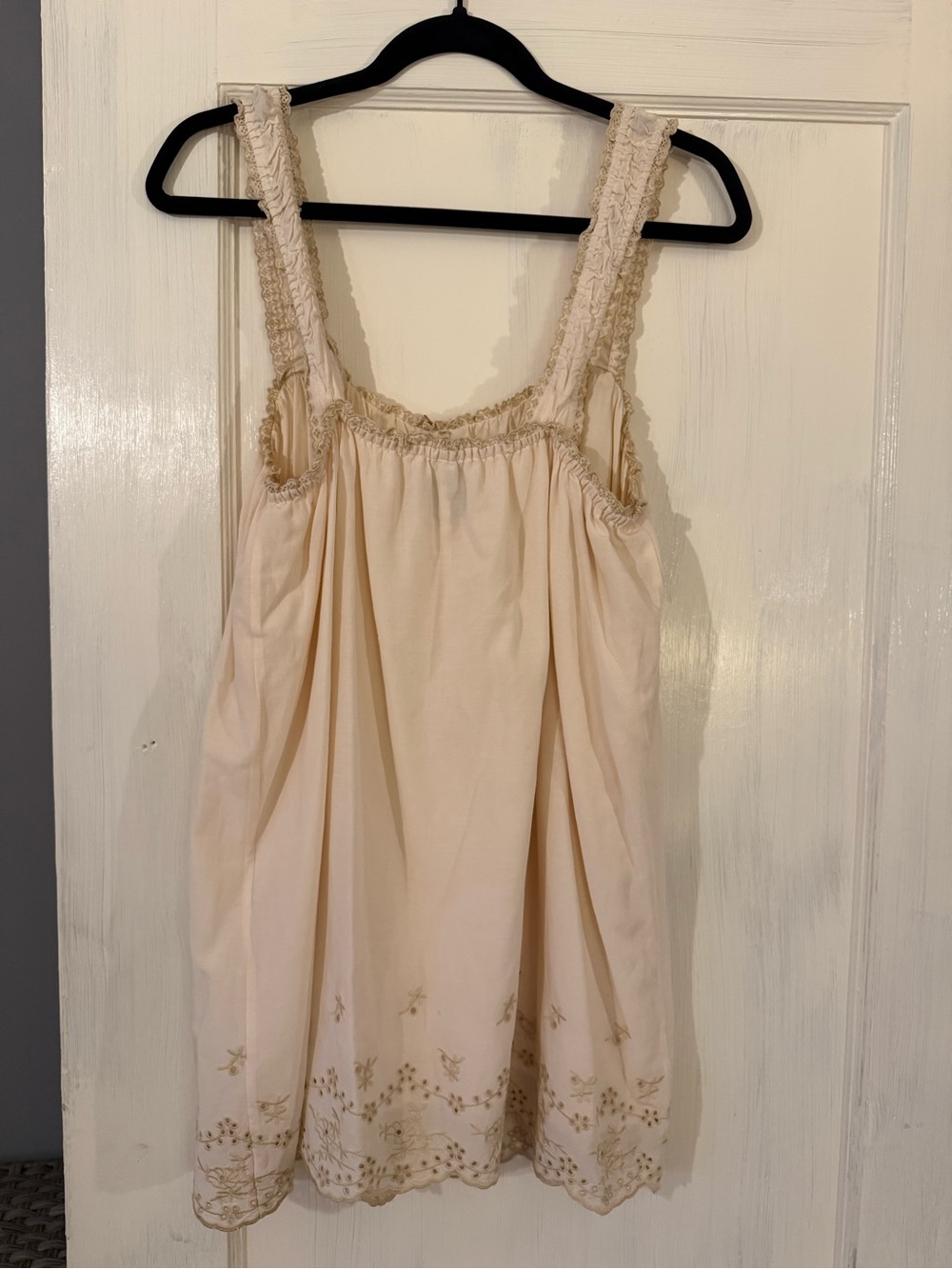 Reformation Cream Mini Dress with Lace Trim - Picture 5 of 5